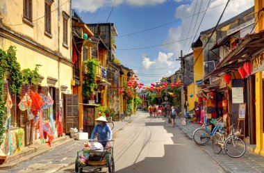 Hoi An, Vietnam - November 2018 : Historical center in autumn