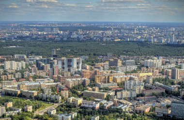 Moscow cityscape from above