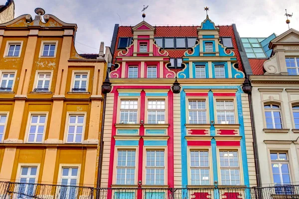 Wroclaw, Poland - August 2021 : Historical center in summertime