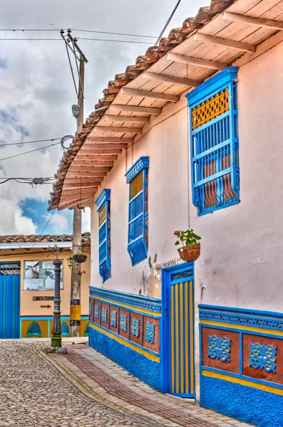 Guatape Antioquia Colombia May 2019 Colorful Village Cloudy Weather — Fotografia de Stock