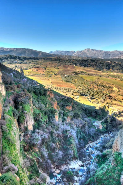 Landmarks Ronda City Located Top Mountain Andalusia Spain — Stockfoto