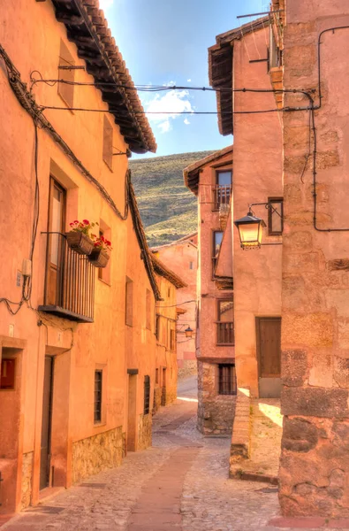 Albarracin Spain June 2019 Historical Center Sunny Weather Hdr Image — Stockfoto