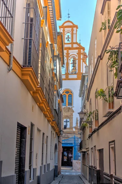 Sevilla, Spain - January 2019 : Historical center in sunny weather