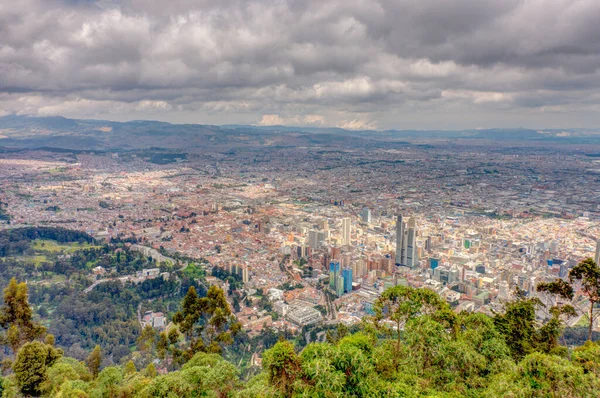 Bogota, Colombia - April 2019 : Cityscape in cloudy weather
