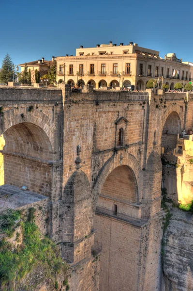 Landmarks Ronda City Located Top Mountain Andalusia Spain — Fotografia de Stock