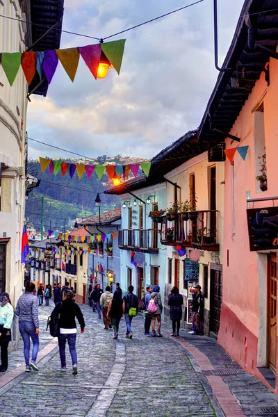Quito Ecuador May 2018 Historical Center Quito Blue Hours Hdr — Stockfoto
