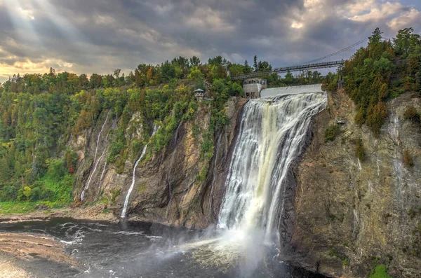 Wodospad Montmorency Quebec Kanada — Zdjęcie stockowe