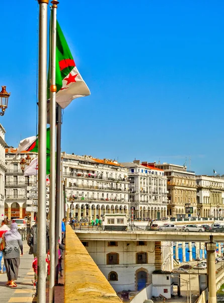 Algiers Algeria March 2020 Colonial Architecture Sunny Weather Hdr Image — стокове фото
