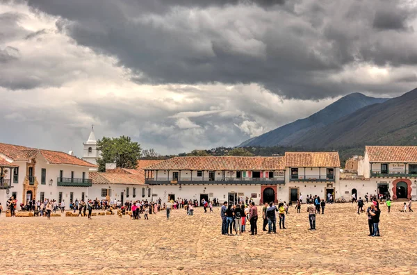 Villa Leyva Colombia April 2019 Colonial Center Cloudy Weather — Foto de Stock