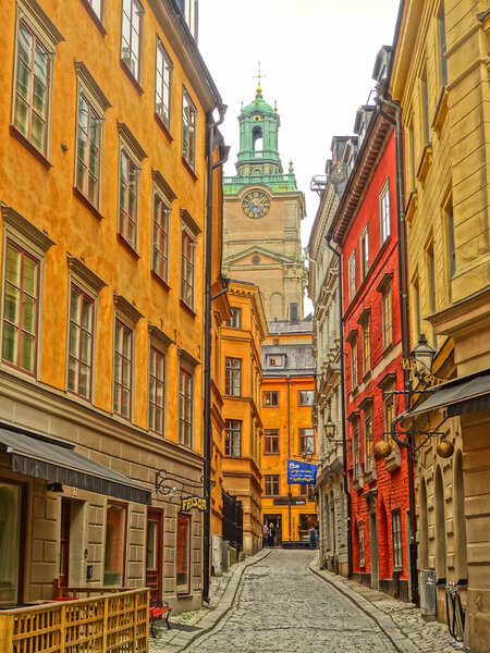 STOCKHOLM, SWEDEN - JULY 2015: Historical center in summertime