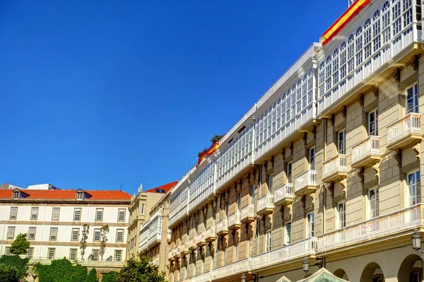 Beautiful Architecture Old Town Coruna Galicia Spain — Stock Fotó