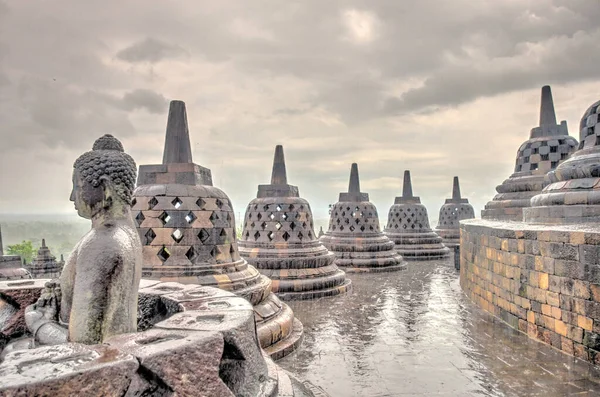 Templo Borobudur Java Indonésia — Fotografia de Stock