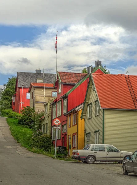Tromso Norway July 2015 City Center Summertime Hdr Image — Foto Stock
