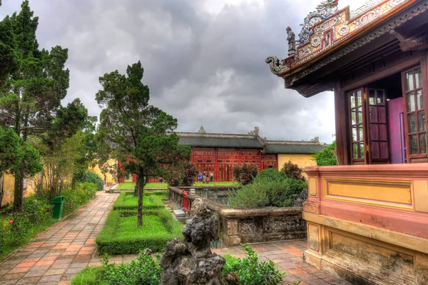 Hue Vietnam November 2020 Citadel Cloudy Weather Hdr Image — 스톡 사진