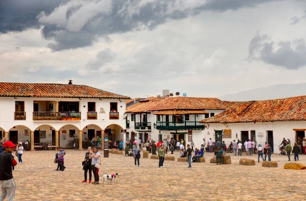 Villa Leyva Colombia April 2019 Colonial Center Cloudy Weather — Stock Photo, Image