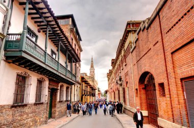 Bogota, Colombia - April 2019 : Historical center in cloudy weather