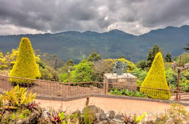 Bogota, Colombia - April 2019 : Historical center in cloudy weather