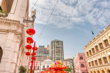 architecture details in Macau city center, HDR Image
