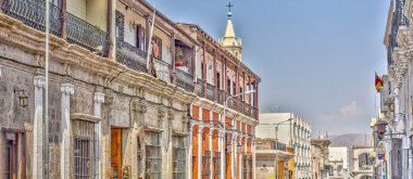 AREQUIPA, PERU - APRIL 2018 : Historical center in Arequipa