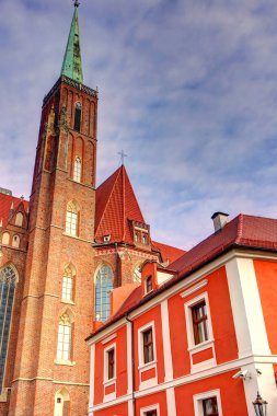 Wroclaw, Poland - August 2021 : Historical center in summertime