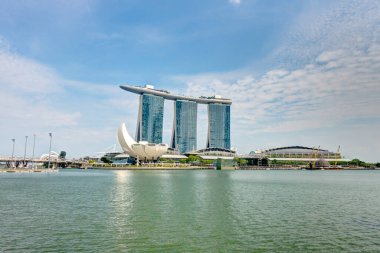 Singapore - March 2019 : Gardens by the Bay at dusk