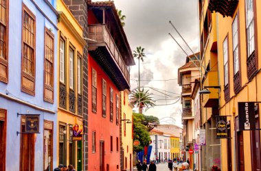 Santa Cruz de la Palma, Spain - March 2020 : Historical center in cloudy weather