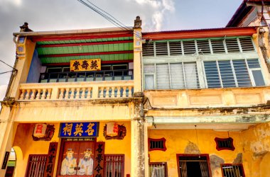 Penang, Malaysia - March 2019 : Historical center in springtime