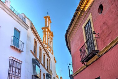 Sevilla, Spain - January 2019 : Historical center in sunny weather