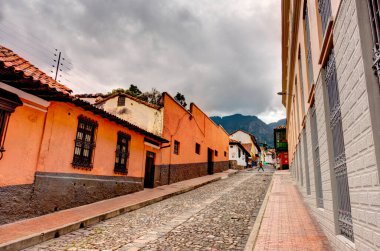 Bogota, Colombia - April 2019 : Historical center in cloudy weather