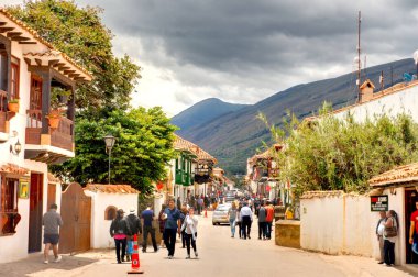 Bogota, Colombia - April 2019 : Historical center in cloudy weather
