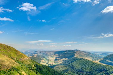 beautiful landscape in  Auvergne, historical region of France