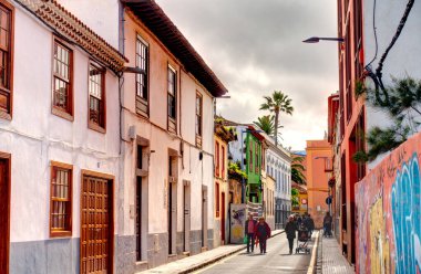 Santa Cruz de la Palma, Spain - March 2020 : Historical center in cloudy weather