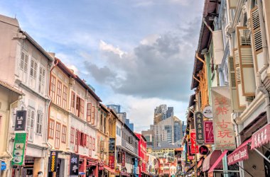 Singapore - March 2019 : Little India in sunny weather