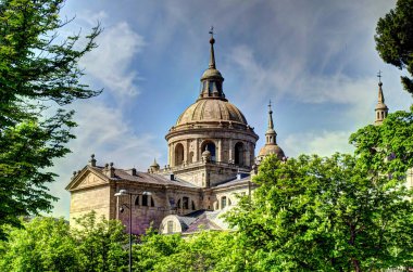 EL ESCORIAL, SPAIN - APRIL 2017 : Monastery in springtime
