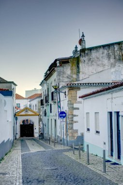 FARO, PORTUGAL - JANUARY 2019: Historical center in sunny weather, HDR image