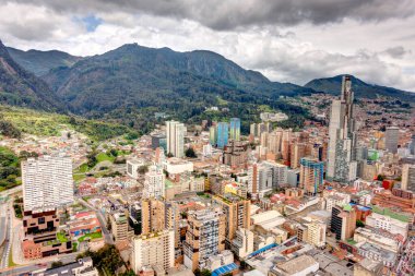 Bogota, Colombia - April 2019 : Cityscape in cloudy weather