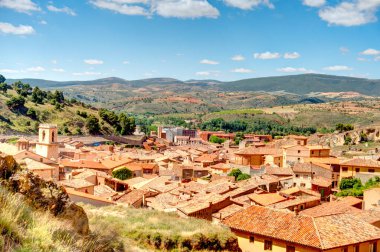TERUEL, SPAIN - JUNE 2019 : Historical center in sunny weather