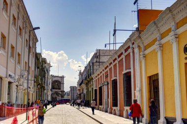 AREQUIPA, PERU - APRIL 2018 : Historical center in Arequipa