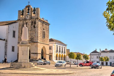 FARO, PORTUGAL - JANUARY 2019: Historical center in sunny weather, HDR image