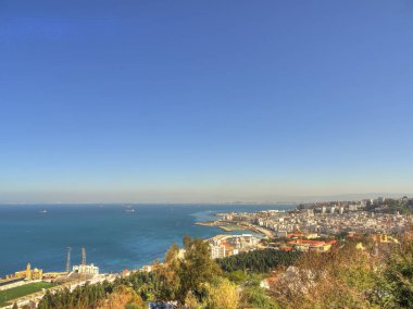 Algiers, Algeria - March 2020 : Colonial architecture in sunny weather, HDR Image