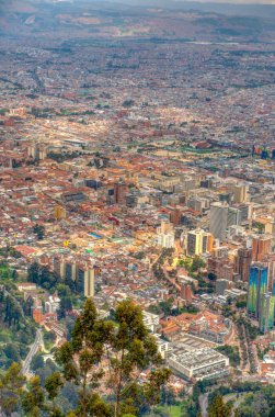 Bogota, Colombia - April 2019 : Cityscape in cloudy weather