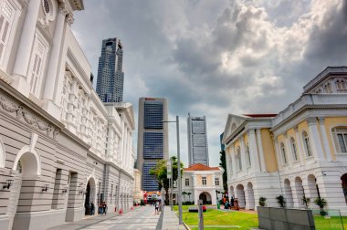 Singapore - March 2019 : Gardens by the Bay at dusk