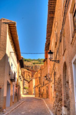 Teruel, Spain - June 2019 : Historical center in sunny weather