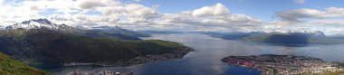 beautiful view of the landscape of Narvik, Arctic Norway