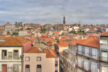 Porto, Portugal - June 2021: Historical center in summertime, HDR image