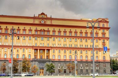 MOSCOW, RUSSIA - AUGUST 2018: Historical center in cloudy weather