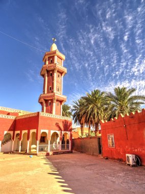 TIMIMOUN, ALGERIA - APRIL 2016: City center in sunny weathe