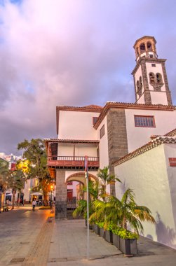 Santa Cruz de la Palma, Spain - March 2020 : Historical center in cloudy weather