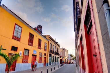 Santa Cruz de la Palma, Spain - March 2020 : Historical center in cloudy weather