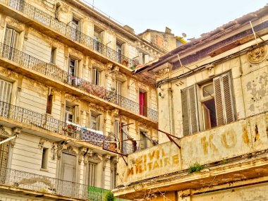 Oran, Algeria - March 2016 : Historical center in springtime 